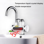Aquecedor de Água Elétrico Instantâneo de Cozinha 220V Sem Reservatório Torneira Elétrica com Display de Temperatura, Água por Baixo, Água pela Lateral