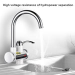 Aquecedor de Água Elétrico Instantâneo de Cozinha 220V Sem Reservatório Torneira Elétrica com Display de Temperatura, Água por Baixo, Água pela Lateral