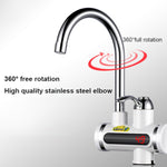 Aquecedor de Água Elétrico Instantâneo de Cozinha 220V Sem Reservatório Torneira Elétrica com Display de Temperatura, Água por Baixo, Água pela Lateral