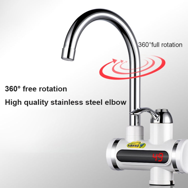 Aquecedor de Água Elétrico Instantâneo de Cozinha 220V Sem Reservatório Torneira Elétrica com Display de Temperatura, Água por Baixo, Água pela Lateral