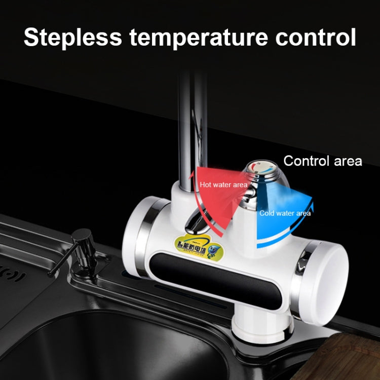 Aquecedor de Água Elétrico Instantâneo de Cozinha 220V Sem Reservatório Torneira Elétrica com Display de Temperatura, Água por Baixo, Água pela Lateral
