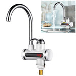 Aquecedor de Água Elétrico Instantâneo de Cozinha 220V Sem Reservatório Torneira Elétrica com Display de Temperatura, Água por Baixo, Água pela Lateral