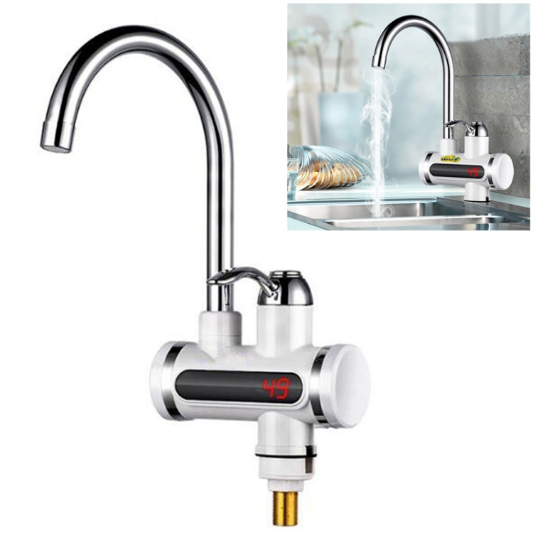 Aquecedor de Água Elétrico Instantâneo de Cozinha 220V Sem Reservatório Torneira Elétrica com Display de Temperatura, Água por Baixo, Água pela Lateral