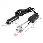 Aquecedor de Água Elétrico Portátil 12V/24V para Carro Imersão Fervente para Viagens Camping Piquenique, 12V, 24V