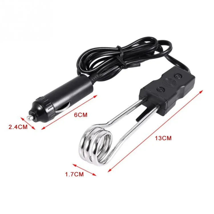 Aquecedor de Água Elétrico Portátil 12V/24V para Carro Imersão Fervente para Viagens Camping Piquenique, 12V, 24V