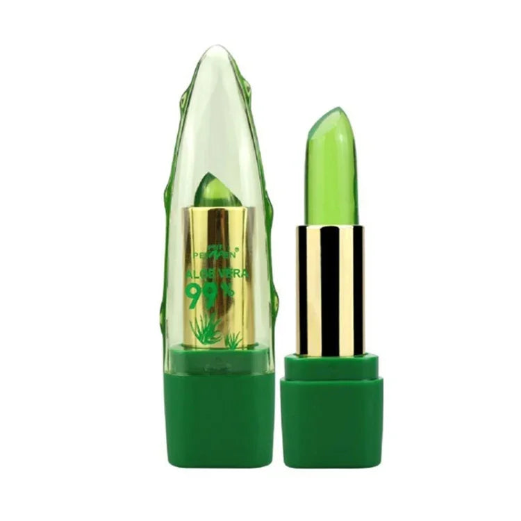 3 PCS PNF Batom Hidratante Natural de Aloe Vera, Mudança de Cor com a Temperatura, Bálsamo Labial Mágico Rosa