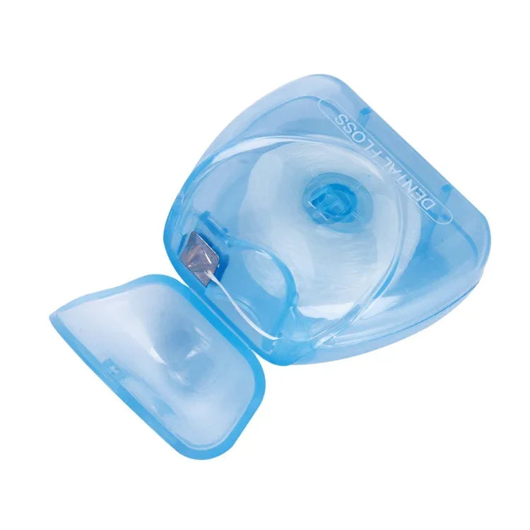 2 Peças Fio Dental 50m para Higiene Oral Limpeza dos Dentes com Cera e Sabor a Menta, Fio Dental em Carretel Palito