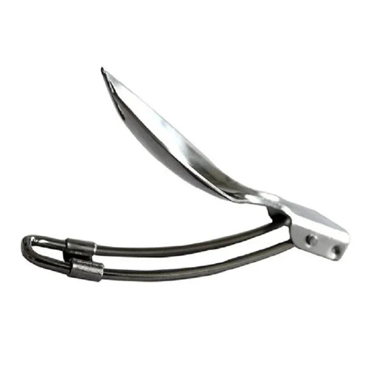 2 peças de talheres para campismo ao ar livre, garfo e colher em aço inoxidável, talheres para piquenique, spork dobrável