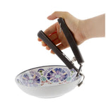 Suporte para Panelas, Tigelas e Frigideiras Anti-Quente e Anti-Escaldão para Camping e Caminhadas, Clip para Segurar Utensílios de Cozinha para Piquenique, Pegador de Tigela, Preto