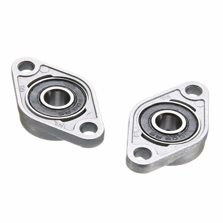 2 peças de alojamento de rolamento de diamante em liga de zinco para impressora 3D, acessórios universais, KFL08 (diâmetro interno 8), KFL000 (diâmetro interno 10), KFL001 (diâmetro interno 12)