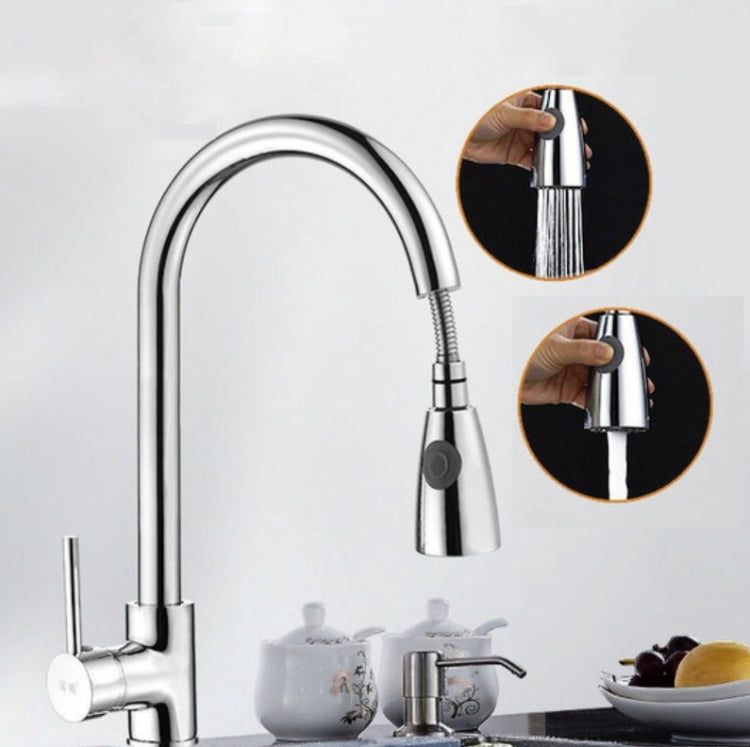Torneira de cozinha extensível quente e fria para casa, aço inoxidável 304, torneira retrátil e giratória, cobre eletroplatinado, aço inoxidável preto, revestimento 304, cobre revestido + paragem de água