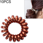 10 PCS Elásticos para Cabelo Multicoloridos em Forma de Espiral Laços para Rabo de Cavalo Corda de Borracha Acessórios para Cabelo Fio Telefónico