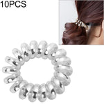 10 PCS Elásticos para Cabelo Multicoloridos em Forma de Espiral Laços para Rabo de Cavalo Corda de Borracha Acessórios para Cabelo Fio Telefónico