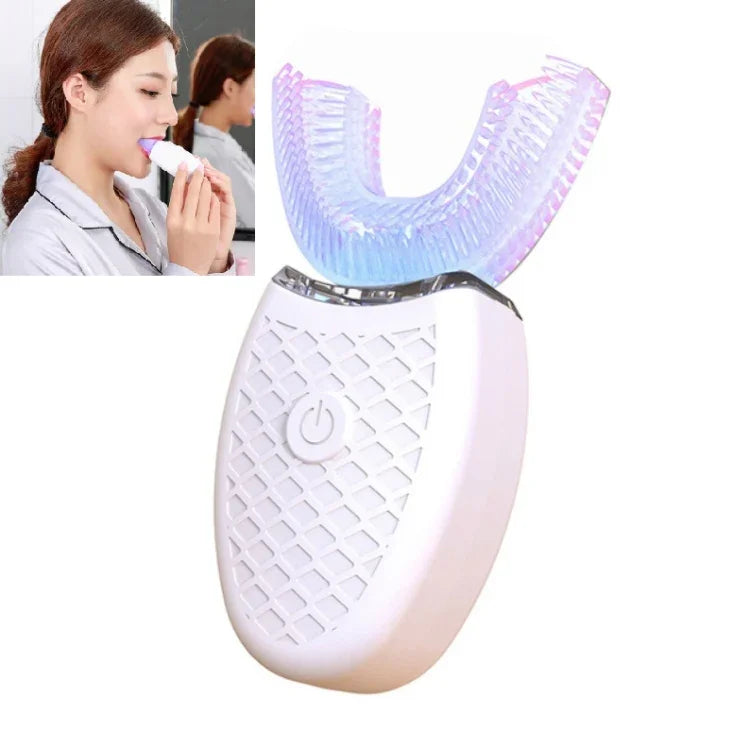 Escova de Dentes Elétrica em Forma de U para Clareamento Dental
