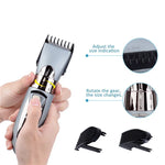 Máquina de Cortar Cabelo Elétrica Impermeável Recarregável Aparador de Barba Vermelho, Cinzento