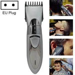 Máquina de Cortar Cabelo Elétrica Impermeável Recarregável Aparador de Barba Vermelho, Cinzento