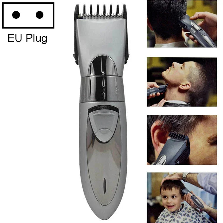 Máquina de Cortar Cabelo Elétrica Impermeável Recarregável Aparador de Barba Vermelho, Cinzento