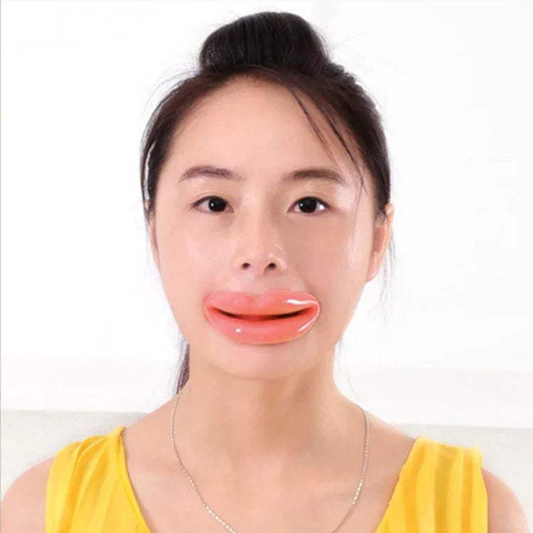 Aparelho de silicone para cuidados faciais, tonificador dos músculos da boca, anti-envelhecimento, anti-rugas, massajador de beleza para lifting facial