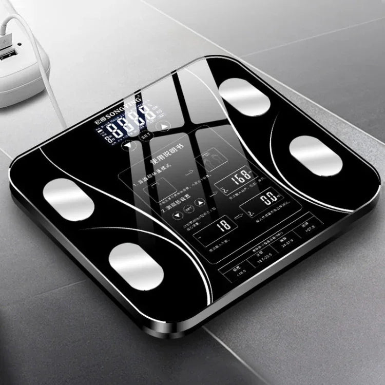 Balanças Electrónicas Inteligentes para Corpo com Ecrã LCD, Balança Digital para Casa de Banho, Balança de Peso Humano