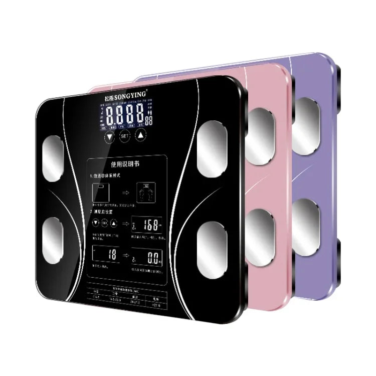 Balanças Electrónicas Inteligentes para Corpo com Ecrã LCD, Balança Digital para Casa de Banho, Balança de Peso Humano