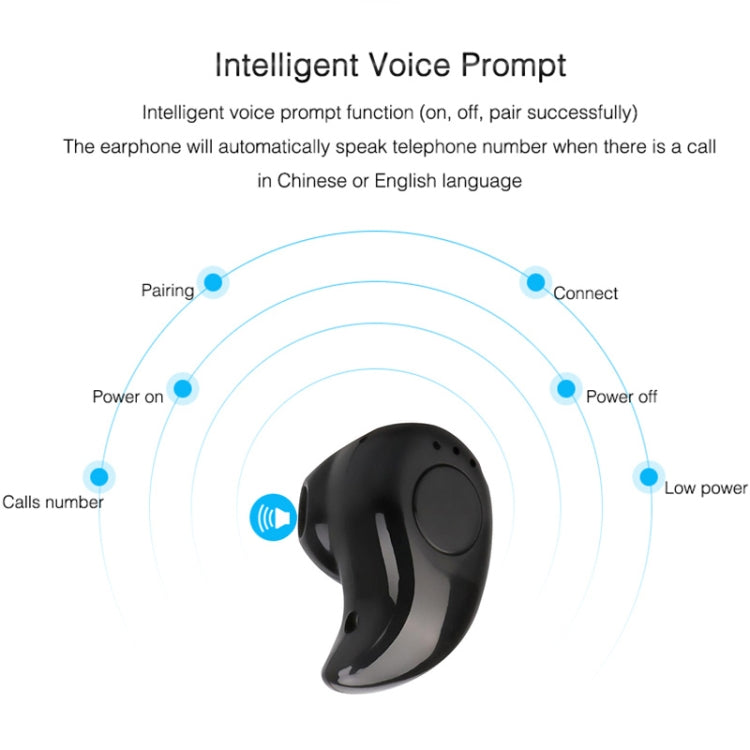 Auricular Bluetooth Sem Fios Mini S530 In-ear Desportivo para Smartphone, com Microfone