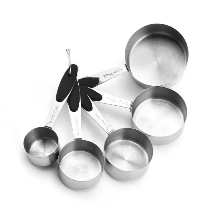 Conjunto de Colheres Medidoras em Aço Inoxidável Colher de Café Utensílio de Cozinha para Cozedura, Copo Medidor 5 em 1, Colher Medidora 5 em 1, Copo Medidor 5 em 1 (Cor), Colher Medidora 5 em 1 (Cor)