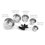 Conjunto de Colheres Medidoras em Aço Inoxidável Colher de Café Utensílio de Cozinha para Cozedura, Copo Medidor 5 em 1, Colher Medidora 5 em 1, Copo Medidor 5 em 1 (Cor), Colher Medidora 5 em 1 (Cor)