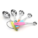 Conjunto de Colheres Medidoras em Aço Inoxidável Colher de Café Utensílio de Cozinha para Cozedura, Copo Medidor 5 em 1, Colher Medidora 5 em 1, Copo Medidor 5 em 1 (Cor), Colher Medidora 5 em 1 (Cor)