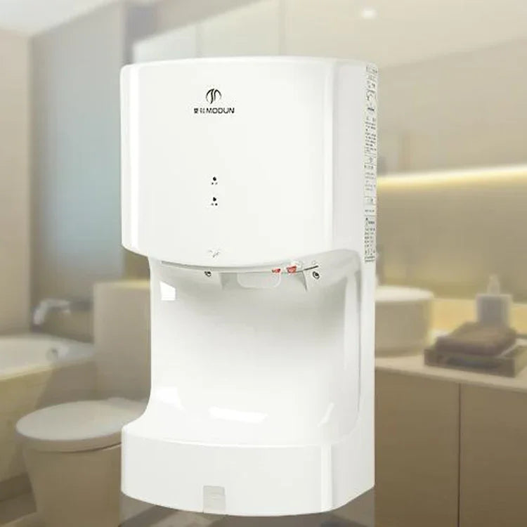 Secador de Mãos Inteligente de Indução Totalmente Automático de Alta Velocidade MODUN Secador de Mãos Quente e Frio para Casa de Banho, Secador de Mãos MODUN