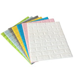 2 UNIDADES Papel de Parede Autocolante Impermeável com Fundo de Tijolos 3D Adesivo de Parede para Sala de Estar Mural Papel de Parede Decorativo para Quarto, 70cm x 77cm
