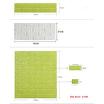 2 UNIDADES Papel de Parede Autocolante Impermeável com Fundo de Tijolos 3D Adesivo de Parede para Sala de Estar Mural Papel de Parede Decorativo para Quarto, 70cm x 77cm