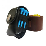 Bolsa de Cintura Portátil para Bolas de Golfe em Pele, Bolsa para Tee de Golfe, Acessório Desportivo, Suporte para Bolas de Golfe Preto, Suporte para Bolas de Golfe Castanho