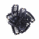 20 PCS 32mm 9-dentes Grampos de Extensão de Cabelo Clips de Metal com Fundo de Silicone