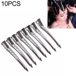 10 Peças de Presilhas de Cabelo em Aço Inoxidável Presilha de Bico de Pato Presilha de Cabelo Presilha de Ferro Grande com Furo Único