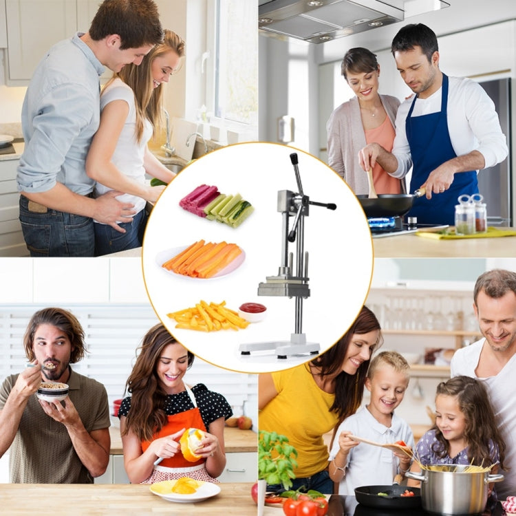 Máquina Manual para Cortar Batatas Fritas, Cortador de Batatas para Chips, Lâminas para Frutas e Legumes, Cortador de Batatas 1