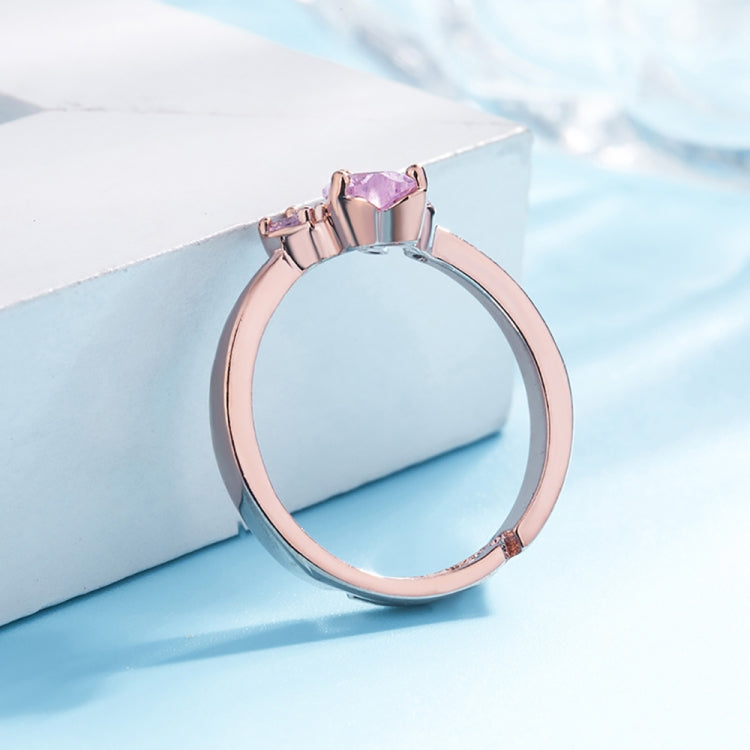 Anel Ajustável de Garras de Gato Fofo de Cristal para Mulheres Joalharia