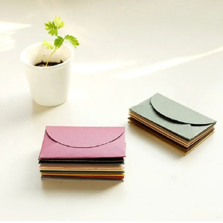 10 Unidades de Envelopes Pequenos Românticos de Estilo Chinês Retro com Papel Perolado Entrega de Cor Aleatória, Envelopes de Estilo Chinês
