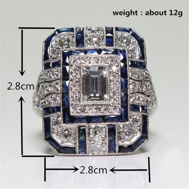 Anel de Noivado Quadrado de Zircónio de Cristal de Luxo para Mulheres, 10, 6, 7, 8, 9