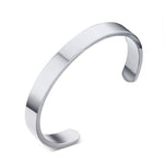 Pulseira bracelete de superfície em aço inoxidável de 8mm de largura para mulheres e homens, ouro rosa, prata, preto, dourado