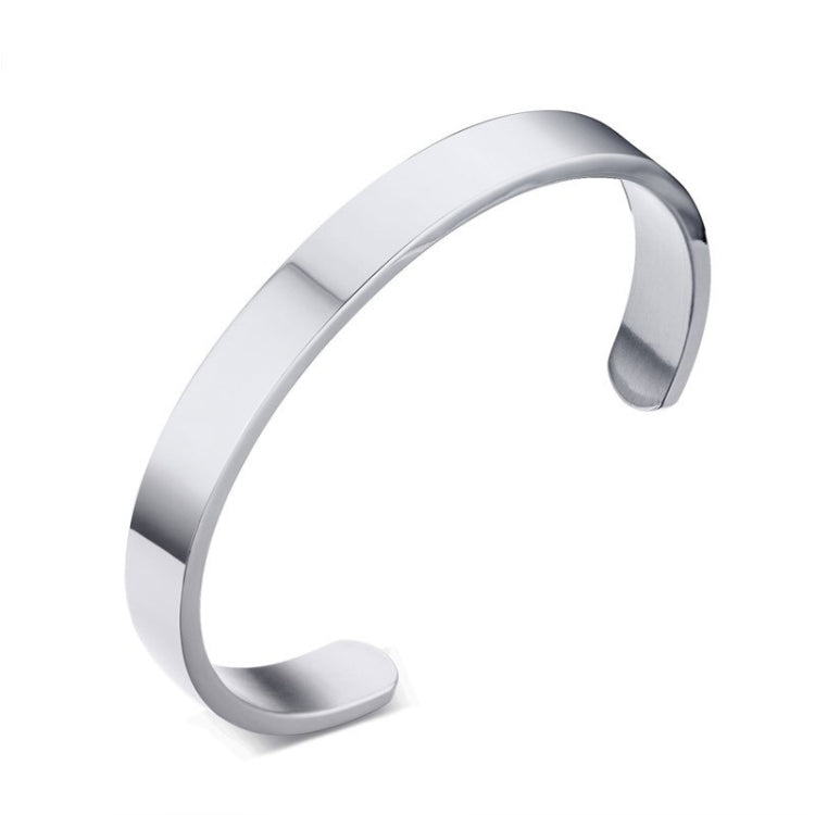 Pulseira bracelete de superfície em aço inoxidável de 8mm de largura para mulheres e homens, ouro rosa, prata, preto, dourado