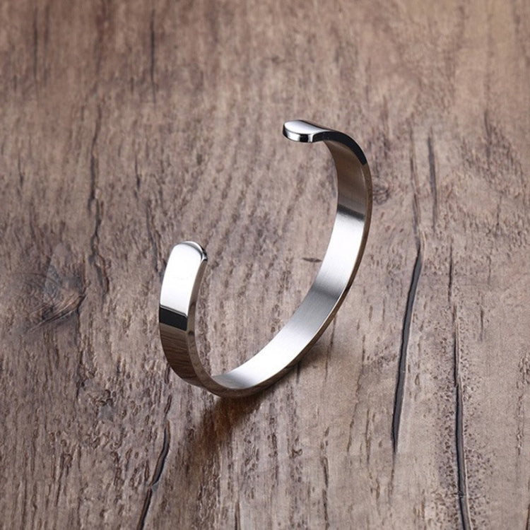 Pulseira bracelete de superfície em aço inoxidável de 8mm de largura para mulheres e homens, ouro rosa, prata, preto, dourado