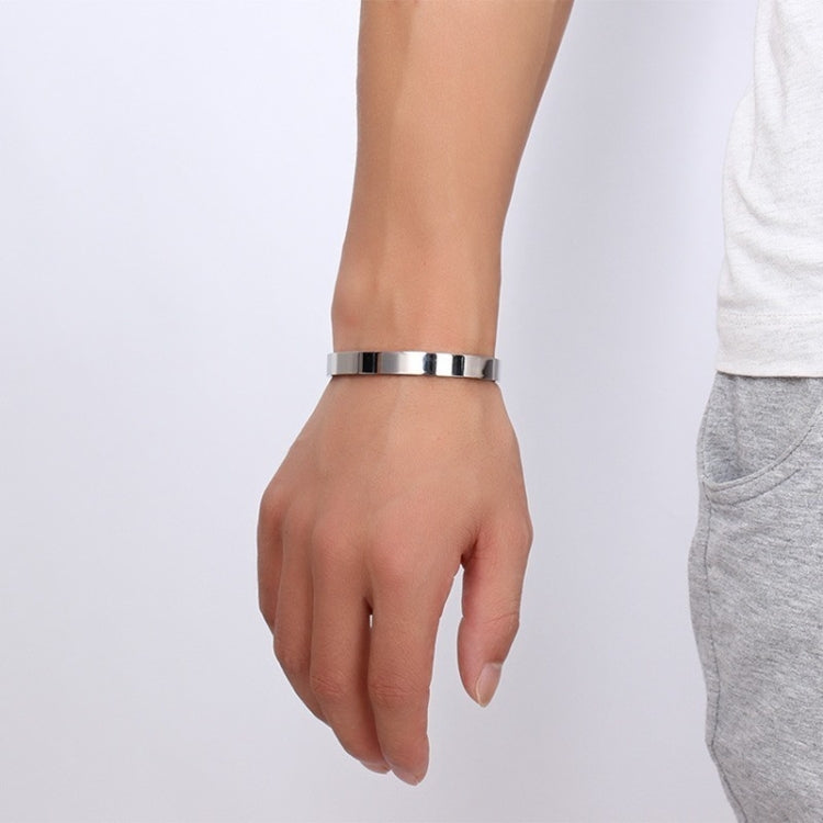 Pulseira bracelete de superfície em aço inoxidável de 8mm de largura para mulheres e homens, ouro rosa, prata, preto, dourado