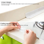 Fita Adesiva Durável em PVC Impermeável e Anti-mofo para Cozinha e Casa de Banho, Fita de Vedação para Paredes, 3.8cm x 3.2m, 2.2cm x 3.2m