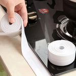 Fita Adesiva Durável em PVC Impermeável e Anti-mofo para Cozinha e Casa de Banho, Fita de Vedação para Paredes, 3.8cm x 3.2m, 2.2cm x 3.2m