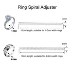 Ajustador de Tamanho de Anel Vintage em Espiral, Redutor de Aperto Protetor Ferramentas de Redimensionamento para Joalharia, 3mm