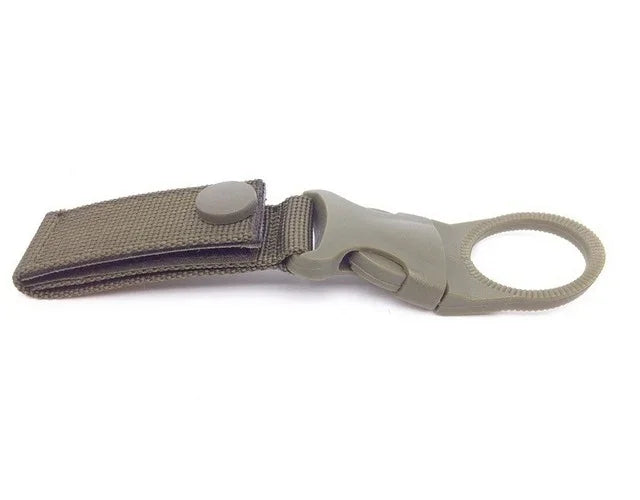 2 Peças de Mosquetão com Fita para Exterior, Gancho para Mochila, Clipe para Garrafa de Água, Fecho para Camping e Caminhadas, Suporte para Ferramentas