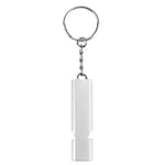Apito de Sobrevivência Portátil Mini 120db com Duplo Tubo, Alta Frequência para Camping e Caminhadas, Apito de Emergência de Dupla Frequência com Chaveiro, 3 Peças Prateadas, 3 Peças Douradas