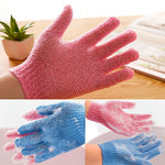 5 luvas de banho para duche esfoliantes para spa e massagem, roxa, verde, azul, laranja, vermelha
