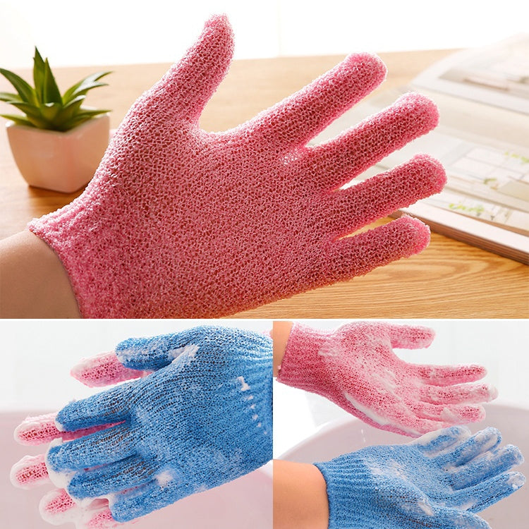 5 luvas de banho para duche esfoliantes para spa e massagem, roxa, verde, azul, laranja, vermelha