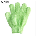 5 luvas de banho para duche esfoliantes para spa e massagem, roxa, verde, azul, laranja, vermelha